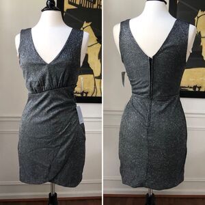 Max & Ash Dress Black Silver Glitter NWT M L